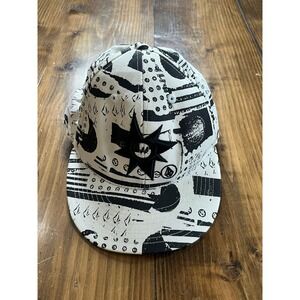 Volcom Graphic Snapback Hat Black White Star Logo Size 7 1/2